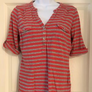 GUESS 3/4 Sleeves Stripes Top